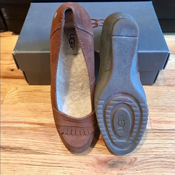 Ugg Reese Wedge Suede Shoes - Picture 4 of 5